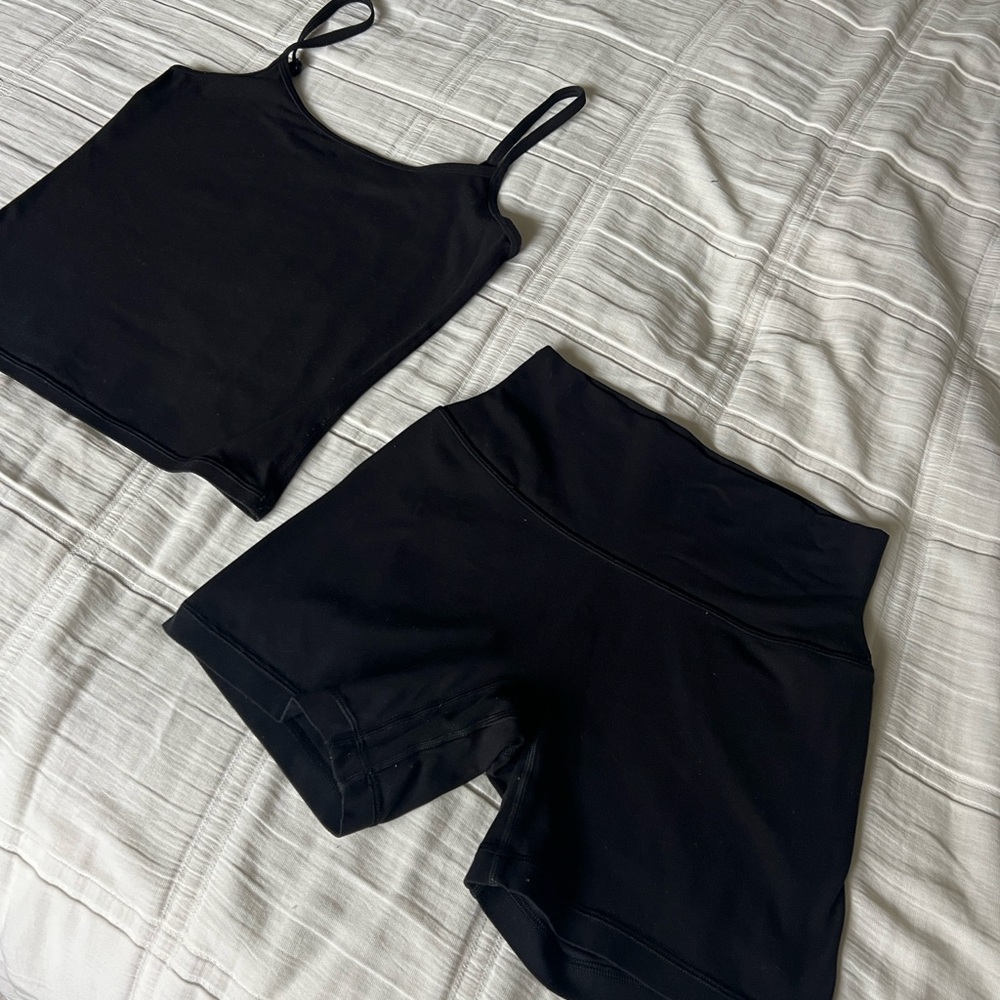 Golden Butter Infinite Shorts and Essential Tank Set